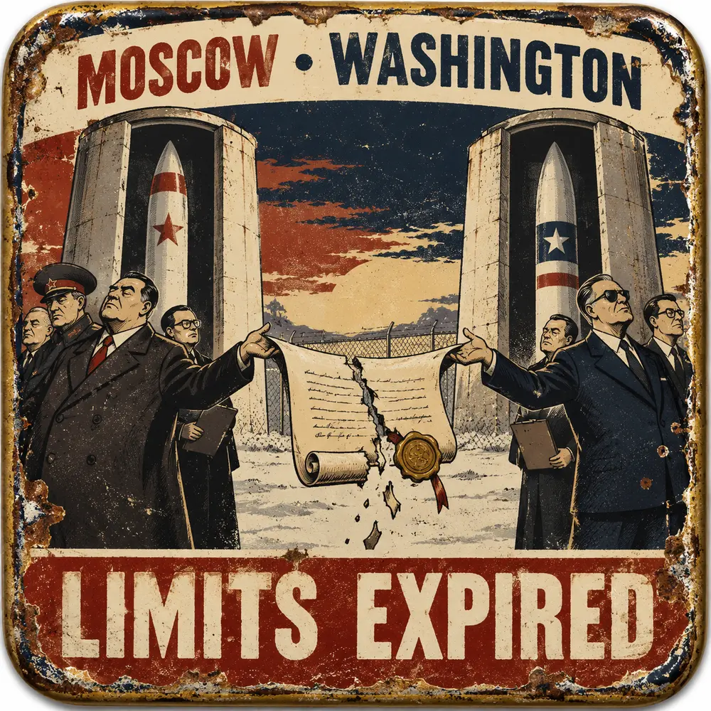 Satirical Blappos illustration: Nuclear limits expire from lack of interest