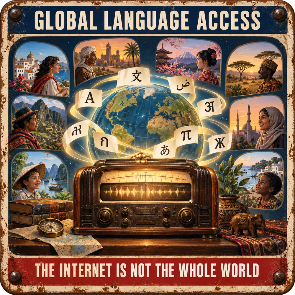 Satirical Blappos illustration: Sixty organizations unite to build AI language data beyond the English internet